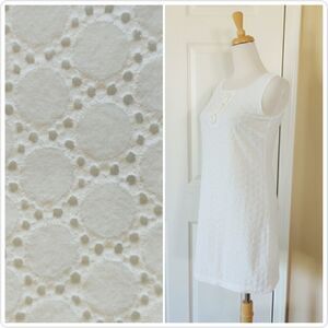 BCX cotton eyelet sheath mini dress sz 5